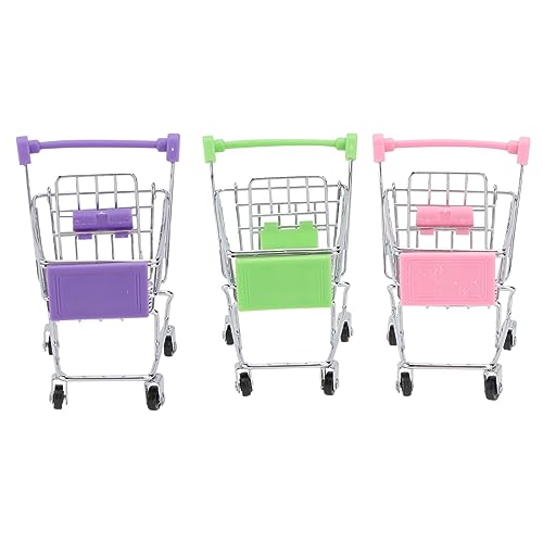 LIOOBO 3 Stück Mini Einkaufswagen für Teiliges und Grün für Rollenspiele und Make Up Aufbewahrung aus mit Elektroplattierung Bewegliche Räder für Kreativen Spaß LIOOBO 3 Stück Mini Einkaufswagen für Teiliges und Grün für Rollenspiele und Make Up Aufbewahrung aus mit Elektroplattierung Bewegliche Räder für Kreativen Spaß von LIOOBO