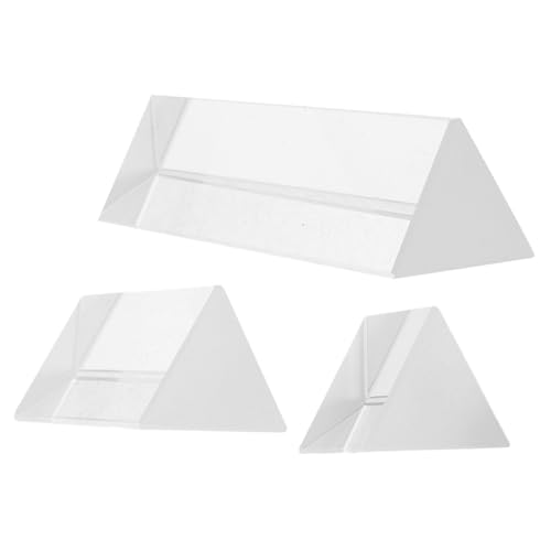 LIOOBO 3 Stück Optischer Lehre Prisma dreieckiges Prisma aus Glas optischer Prismenwürfel rechtwinkliges Prisma dreieckiges Prisma aus optischem Glas optisches Prisma Kristall Transparent LIOOBO 3 Stück Optischer Lehre Prisma dreieckiges Prisma aus Glas optischer Prismenwürfel rechtwinkliges Prisma dreieckiges Prisma aus optischem Glas optisches Prisma Kristall Transparent von LIOOBO