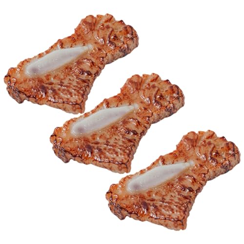 LIOOBO 3 Stück Teiliges Künstliche Rinder Lebensmittelmodell aus PVC Realistisches Fake Food für Deko Party Fotografie und Supermarktpräsentation von LIOOBO