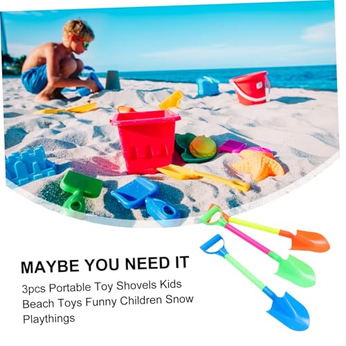 LIOOBO 3 Stück Teiliges Tragbares Strandschaufeln Kunststoff Bunte Strandspielzeuge für Jungen und Mädchen Outdoor Wasserspiele und Schneespiele Zufällige Farbe Zufällige Farbe von LIOOBO