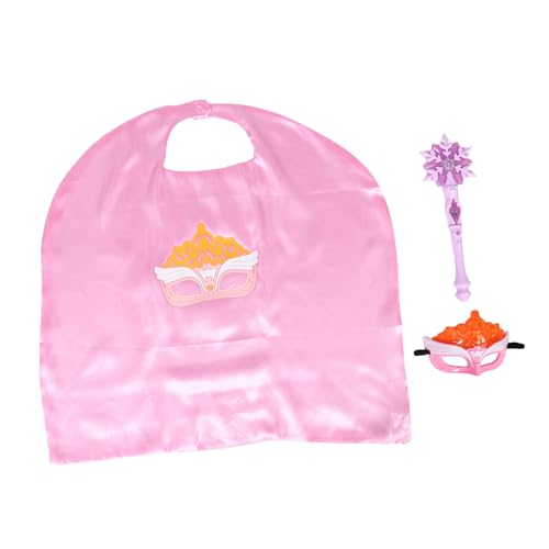 LIOOBO 3 Teiliges Prinzessinnen Kostüm Für Mädchen Prinzessinnen Zauberstab Leuchtet Im Dunkeln Und Umhang Halloween Cosplay Kostüm Zubehör Für Und Mädchen LIOOBO 3 Teiliges Prinzessinnen Kostüm Für Mädchen Prinzessinnen Zauberstab Leuchtet Im Dunkeln Und Umhang Halloween Cosplay Kostüm Zubehör Für Und Mädchen von LIOOBO