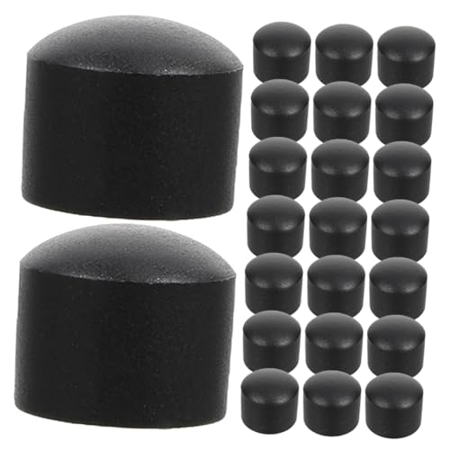 LIOOBO 30 Stück Tischfußball-sicherheits-endkappen – Schwarze Rohrstopfen, Kunststoff-hülsenspitzenschutz Für 15,8-mm-stangen, Tischfußball-zubehör von LIOOBO