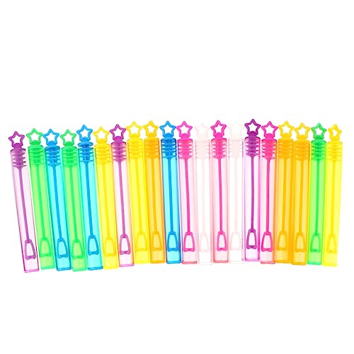 LIOOBO 30Stücke Leere Bubble Zauberstäbe Farbenfrohe Blasenstäbe für Partys und Outdoor Aktivitäten aus Sicherem Langlebigem Einfach Nachfüllbar von LIOOBO