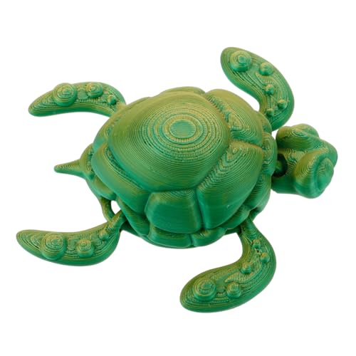 LIOOBO 3D -druckschildkrötenmodell Meeresschildkröten-Statue Dekorate Klein Tiermodelldekor Modell Einer Tierfigur Tierfiguren Gefälschtes Tiermodell Modelltier Grün Plastik von LIOOBO