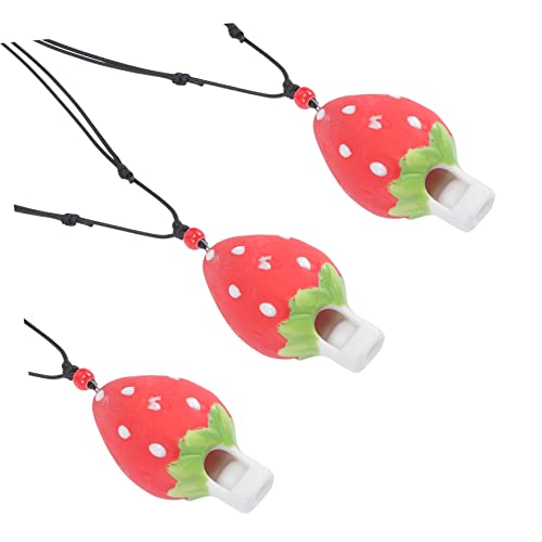 LIOOBO 3Stücke Keramik Pfeifen für Geschenkidee für Kreative Spielzeugpfeifen mit Umhängeband Fördert Musikalität und Spielspaß von LIOOBO