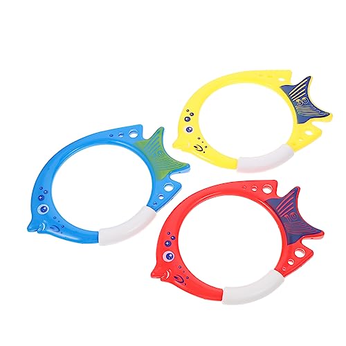 LIOOBO 3Stücke Unterwasser Tauchring Fischform für Pool Tauchspielzeug aus Sicherem Fördert Schwimmtraining und Macht Spaß im Wasser LIOOBO 3Stücke Unterwasser Tauchring Fischform für Pool Tauchspielzeug aus Sicherem Fördert Schwimmtraining und Macht Spaß im Wasser von LIOOBO
