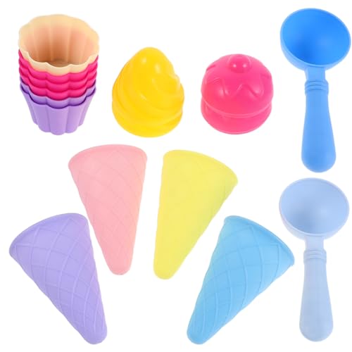 LIOOBO 3er-Set Sandspielzeug Für Den Strand: Eistüten Aus Kunststoff, Schaufel, Kegel, Strandspielzeug, Set Für Kinder, Spielen Am Meer Im Freien LIOOBO 3er-Set Sandspielzeug Für Den Strand: Eistüten Aus Kunststoff, Schaufel, Kegel, Strandspielzeug, Set Für Kinder, Spielen Am Meer Im Freien von LIOOBO