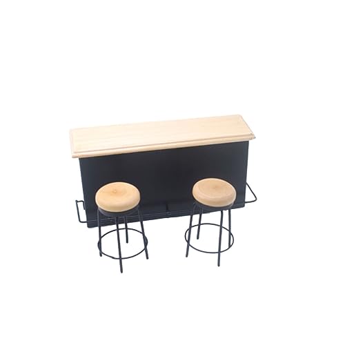 LIOOBO 3stücke Teiliges Miniatur Bar Counter Mit Holzstuhl Und Tisch Für Dekorative Spielzeugmöbel Für Mikrowelt Und Rollenspiele Langlebig Und LIOOBO 3stücke Teiliges Miniatur Bar Counter Mit Holzstuhl Und Tisch Für Dekorative Spielzeugmöbel Für Mikrowelt Und Rollenspiele Langlebig Und von LIOOBO