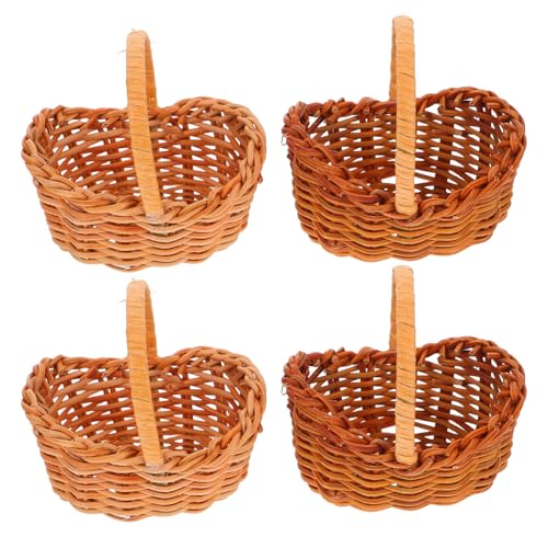 LIOOBO 4 Mini-körbe: Dekorative Geflochtene Miniaturkörbe Mit Griff Für Puppenhaus- -Requisiten Und Heimdekorationen Für Kinder LIOOBO 4 Mini-körbe: Dekorative Geflochtene Miniaturkörbe Mit Griff Für Puppenhaus- -Requisiten Und Heimdekorationen Für Kinder von LIOOBO