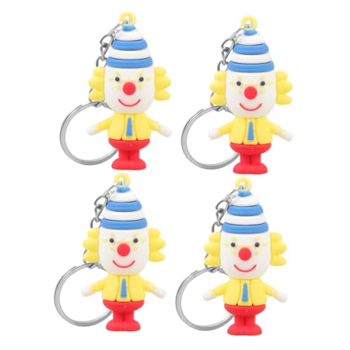 LIOOBO 4 Stück Circus Clown Schlüsselanhänger Süße Taschenanhänger für Partys und Dekoration Lustige Clown Pendants für Schlüssel und Rucksäcke LIOOBO 4 Stück Circus Clown Schlüsselanhänger Süße Taschenanhänger für Partys und Dekoration Lustige Clown Pendants für Schlüssel und Rucksäcke von LIOOBO