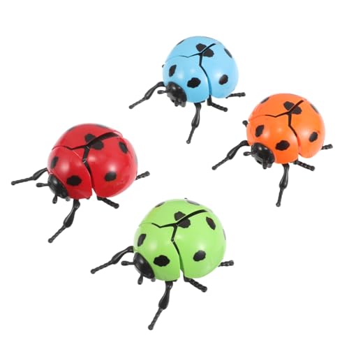 LIOOBO 4 Stück Mechanisches Marienkäfer-Spielzeug Mit Uhrwerk, Realistisches Kriechendes Insekt Für Kinder, Aufziehkäfer Für Tierpartys Und LIOOBO 4 Stück Mechanisches Marienkäfer-Spielzeug Mit Uhrwerk, Realistisches Kriechendes Insekt Für Kinder, Aufziehkäfer Für Tierpartys Und von LIOOBO