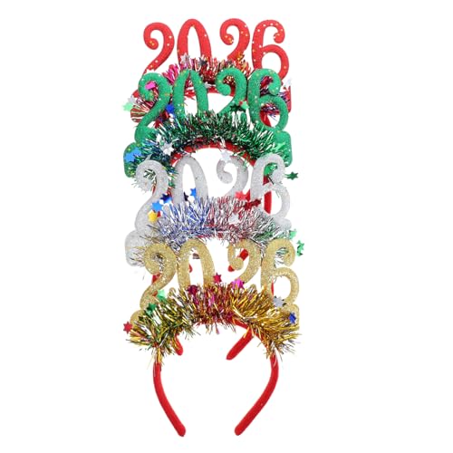 LIOOBO 4 Stück Teiliges Glitzer Stirnband für Frauen und Mädchen Neujahrsfeier Zubehör in Rot Grün Gold und Silber Bequemes Haarband für Festliche Anlässe und Partys LIOOBO 4 Stück Teiliges Glitzer Stirnband für Frauen und Mädchen Neujahrsfeier Zubehör in Rot Grün Gold und Silber Bequemes Haarband für Festliche Anlässe und Partys von LIOOBO