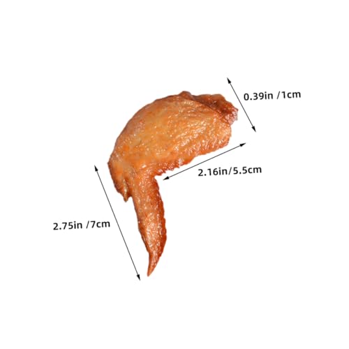 LIOOBO 4 Stück Teiliges Realistische Hähnchenflügel Deko Modell Langlebiges PVC Material Lebensechte Simulation als Fotorequisite und Dekoration für Zuhause Garten Kindergarten LIOOBO 4 Stück Teiliges Realistische Hähnchenflügel Deko Modell Langlebiges PVC Material Lebensechte Simulation als Fotorequisite und Dekoration für Zuhause Garten Kindergarten von LIOOBO