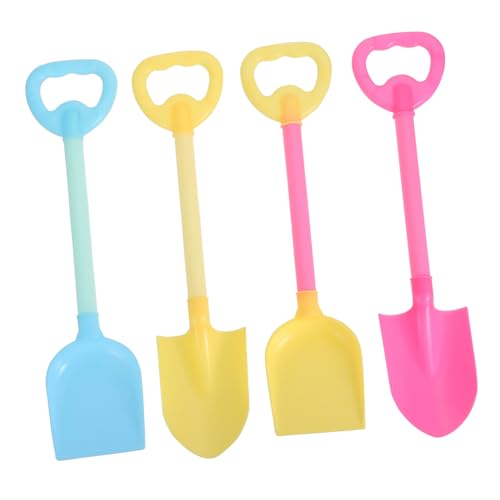 LIOOBO 4 Stück Teiliges Sandspielzeug Kunststoff und Schneeschaufeln mit Ergonomischem Griff für Strand Sandkasten Garten und Schule Sicher und Vielseitig Einsetzbar Zufällige Farbe von LIOOBO