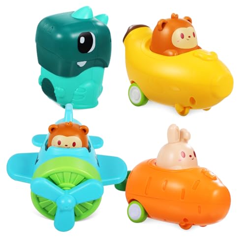LIOOBO 4 Stück Teiliges Tierauto Spielzeugset für Kleinkinder Bunte Druckspielzeuge mit Karotten Bananen und Flugzeugen Langlebig und Sicher für Geburtstagsgeschenke LIOOBO 4 Stück Teiliges Tierauto Spielzeugset für Kleinkinder Bunte Druckspielzeuge mit Karotten Bananen und Flugzeugen Langlebig und Sicher für Geburtstagsgeschenke von LIOOBO