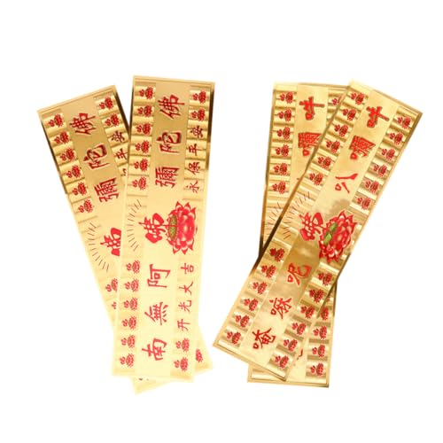 LIOOBO 4 Stücke Chinesische Amulett Aufkleber Religiöses Glücksamulett Auspicious Gold Sticker Traditionelles Design für Erwachsene Feng Shui Deko Täglicher Schutz LIOOBO 4 Stücke Chinesische Amulett Aufkleber Religiöses Glücksamulett Auspicious Gold Sticker Traditionelles Design für Erwachsene Feng Shui Deko Täglicher Schutz von LIOOBO