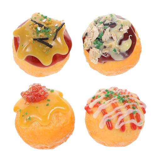 LIOOBO 4 Teiliges Takoyaki Simulation Gefälschte Lebensmittel Aus PVC Zum Vortäuschen Von Kochen Lernwerkzeuge Für Fotografie Requisite Für Die Party Dekoration Zu Hause In Der LIOOBO 4 Teiliges Takoyaki Simulation Gefälschte Lebensmittel Aus PVC Zum Vortäuschen Von Kochen Lernwerkzeuge Für Fotografie Requisite Für Die Party Dekoration Zu Hause In Der von LIOOBO