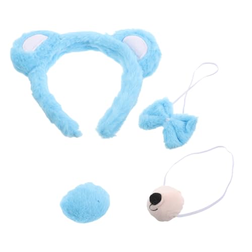 LIOOBO 4-teiliges Bärenkostüm Für : Bärenohren-stirnband Mit Fliege, Nase Und, Tierkostüm-zubehör Für Halloween-partys Und Kostüme, Himmelblau LIOOBO 4-teiliges Bärenkostüm Für : Bärenohren-stirnband Mit Fliege, Nase Und, Tierkostüm-zubehör Für Halloween-partys Und Kostüme, Himmelblau von LIOOBO