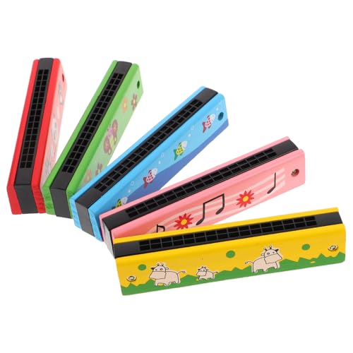 LIOOBO 5 Stück Kinderharmonika Aus Holz Instrumente Musikalisches Lernspielzeug Musikinstrumente Musikspielzeug Für Die Frühe Bildung Anfänger Mundharmonika LIOOBO 5 Stück Kinderharmonika Aus Holz Instrumente Musikalisches Lernspielzeug Musikinstrumente Musikspielzeug Für Die Frühe Bildung Anfänger Mundharmonika von LIOOBO