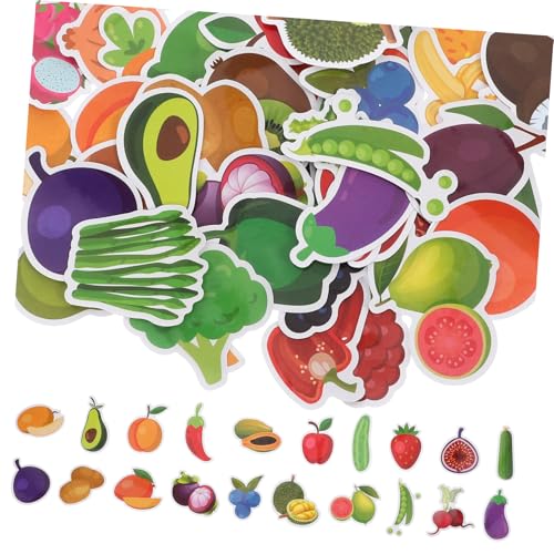LIOOBO 50 Stück Cartoon Aufkleber für Kinder Obst und Gemüse Kreatives Scrapbooking Lebensmittelsicherheit Niedliche Designs für Schule und Zuhause LIOOBO 50 Stück Cartoon Aufkleber für Kinder Obst und Gemüse Kreatives Scrapbooking Lebensmittelsicherheit Niedliche Designs für Schule und Zuhause von LIOOBO