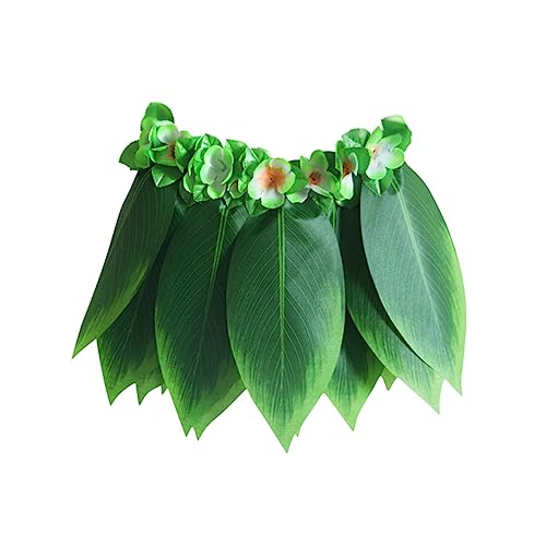 LIOOBO 5Stücke Teiliges Hawaiianisches Kostümset mit Grünem Blattrock Stirnband Armbändern und für Luau Partys und Strandevents für Erwachsene LIOOBO 5Stücke Teiliges Hawaiianisches Kostümset mit Grünem Blattrock Stirnband Armbändern und für Luau Partys und Strandevents für Erwachsene von LIOOBO