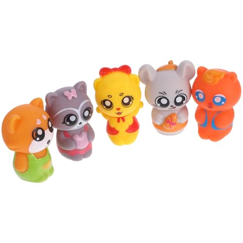 LIOOBO 5stücke Teiliges Fingerpuppen Spielzeug Für Tierische Handpuppen Für Geschichtenerzählen Und Rollenspiele Als Geburtstagsgeschenk Und Belohnung Für Kleinkinder von LIOOBO
