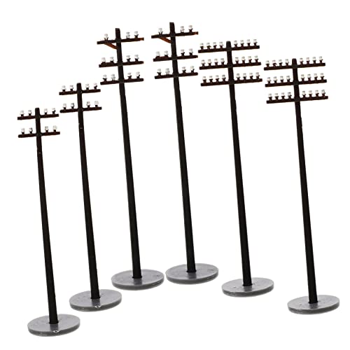 LIOOBO 6 Stück Miniatur Telegrafenmasten Modell Set Teilig aus Detailgetreu für Modelleisenbahn und Gartenlayout für DIY Mikro Landschaften LIOOBO 6 Stück Miniatur Telegrafenmasten Modell Set Teilig aus Detailgetreu für Modelleisenbahn und Gartenlayout für DIY Mikro Landschaften von LIOOBO