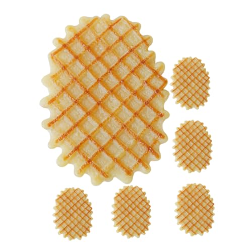 LIOOBO 6 Stück Teiliges Fake Waffeln Deko Realistische Modelle für Küche Bäckerei und Restaurant Simulierte Waffeln für Kreative Dekoration und Fotografie LIOOBO 6 Stück Teiliges Fake Waffeln Deko Realistische Modelle für Küche Bäckerei und Restaurant Simulierte Waffeln für Kreative Dekoration und Fotografie von LIOOBO