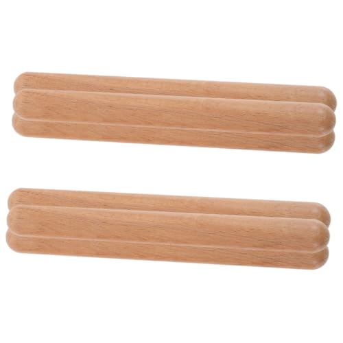 LIOOBO 6 Stück Teiliges Holz Rhythmusset für Pädagogisches Musikspielzeug Sicher Verarbeitet Fördert Rhythmusgefühl und Motorische Fähigkeiten für Kindergarten und Musikunterricht von LIOOBO