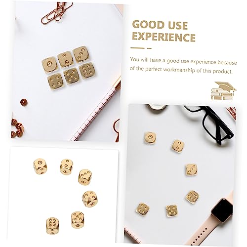 LIOOBO 6 Stück Teiliges Messing Würfelspiel Kleine Solide Würfel Spielwürfel Requisiten für Bar Restaurant Tischspiele Erwachsene LIOOBO 6 Stück Teiliges Messing Würfelspiel Kleine Solide Würfel Spielwürfel Requisiten für Bar Restaurant Tischspiele Erwachsene von LIOOBO