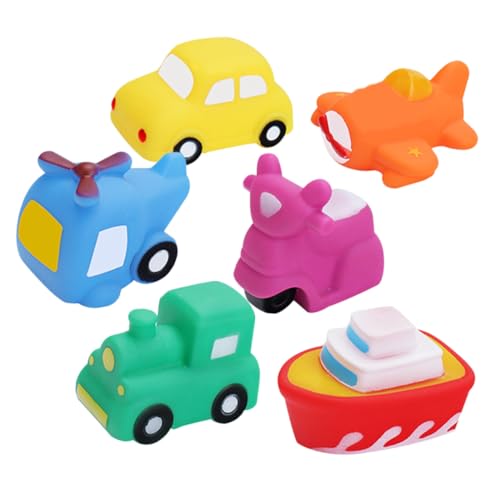 LIOOBO 6 Stück Teiliges Verschleißfestes Badespielzeug Niedliche Quetschtiere aus Weichem Sicherem Material Leicht und Tragbar Fördert Motorische Entwicklung für Junge Mädchen und von LIOOBO
