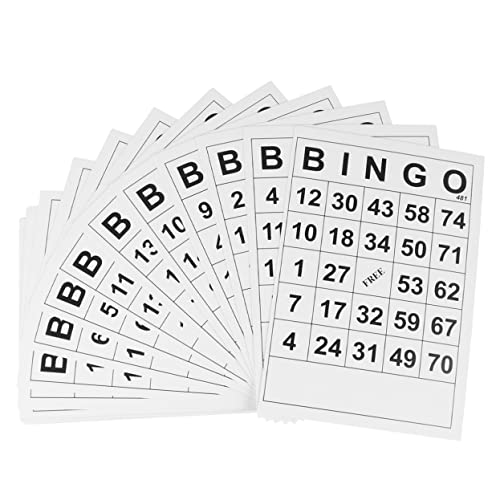 LIOOBO 60 Stück Bingo Karten Set – Klassische Bingo Spielkarten Mit Aufklebern Und Papierkarten Für Partys - Kindergeburtstage Und Intellektuelle Entwicklung – Weiß LIOOBO 60 Stück Bingo Karten Set – Klassische Bingo Spielkarten Mit Aufklebern Und Papierkarten Für Partys - Kindergeburtstage Und Intellektuelle Entwicklung – Weiß von LIOOBO
