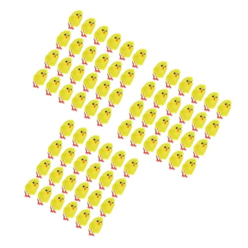 LIOOBO 60 Stück Flauschige Mini-Osterküken Aus Plüsch – Niedliche Gelbe Hühnerfiguren Für Tischdekoration - Gartenpartys Und Bastelprojekte – Perfekte Osterdeko Für Und Erwachsene von LIOOBO