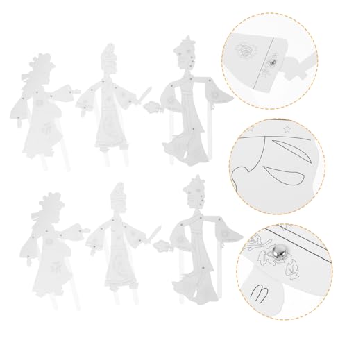 LIOOBO 6Stücke DIY Schattenpuppenspiel für Teiliges aus Hochwertigem Bastelspielzeug für Kreative Stunden Fördert Praktische Fähigkeiten und Familienspaß von LIOOBO