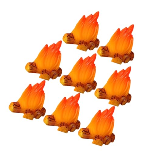 LIOOBO 8 Stück Teiliges Miniatur aus Resin Realistische Fake Fire Dekoration Robust und Handlich für Micro Landschaften DIY Basteln Garten und Partydeko LIOOBO 8 Stück Teiliges Miniatur aus Resin Realistische Fake Fire Dekoration Robust und Handlich für Micro Landschaften DIY Basteln Garten und Partydeko von LIOOBO