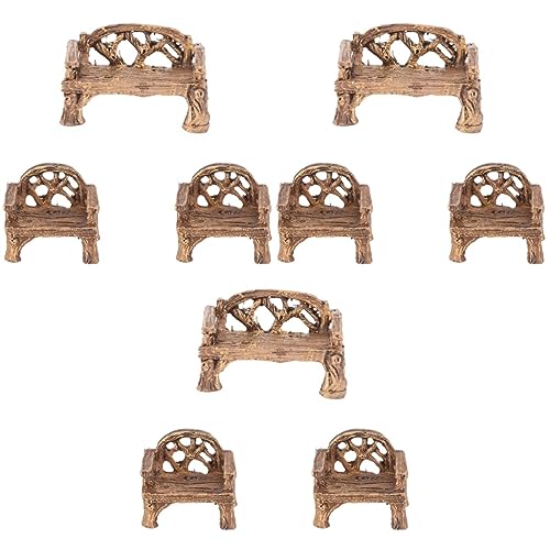 LIOOBO 9stücke Teiliges Mini Gartenmöbel Resin Miniatur Stühle Und Bank Für Märchengärten Terrarien Und -landschaften Handbemalt Und Dekorativ LIOOBO 9stücke Teiliges Mini Gartenmöbel Resin Miniatur Stühle Und Bank Für Märchengärten Terrarien Und -landschaften Handbemalt Und Dekorativ von LIOOBO