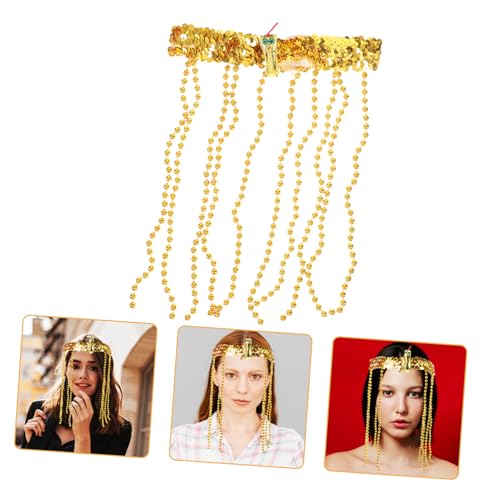 LIOOBO Ägyptisches Kostüm Zubehör Goldenes Stirnband mit Schlangenemblem Perlen Maskerade Halloween Themenpartys Verleiht Ihrem Look Besondere Etwas LIOOBO Ägyptisches Kostüm Zubehör Goldenes Stirnband mit Schlangenemblem Perlen Maskerade Halloween Themenpartys Verleiht Ihrem Look Besondere Etwas von LIOOBO