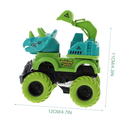 LIOOBO Auto Dinosaurier Engineering Pull Back Car aus Hautfreundlichem Material Sicher und Langlebig Fördert Kreativität und Räumliches Denken als für Kleinkinder von LIOOBO