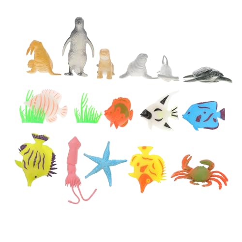 LIOOBO Bunte Meerestiere Figuren Realistische Simulation Farbenfrohe Aquarium Deko und Kognitive Spielfiguren für Lehrreiches für Jungen und Mädchen von LIOOBO
