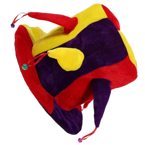 LIOOBO Clownhut für Erwachsene Lustige Cosplay Mütze mit Bunten Glocken für Karneval Halloween und Kostümpartys Vielseitiges Kostümzubehör für Unvergessliche Auftritte von LIOOBO