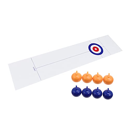 LIOOBO Curling Ball -Spiel Mini-Curling-Spiel Eisstockschießen Curling- Familienspiele Für Und Erwachsene Tabletop Curling -Spiel Für Tabletop -Spiel Plastik Weiß von LIOOBO