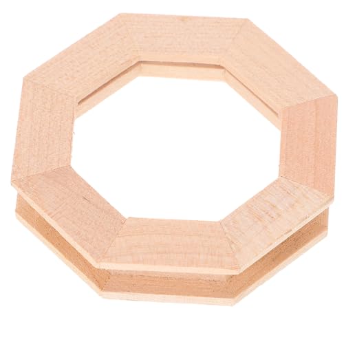 LIOOBO DIY Puppenhaus Zubehör Octagonal Fensterrahmen Holz Möbel Dekoration für Puppenhaus Landschaft von LIOOBO