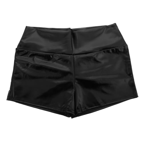 LIOOBO Damen Pu Metallic Shorts Für Bühnenaufführungen Schwarze Glänzende Shorts Für Cosplay Und Festivals Atmungsaktiv Und Komfortabel Tanzbekleidung LIOOBO Damen Pu Metallic Shorts Für Bühnenaufführungen Schwarze Glänzende Shorts Für Cosplay Und Festivals Atmungsaktiv Und Komfortabel Tanzbekleidung von LIOOBO