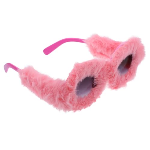 LIOOBO Damen Sonnenbrille aus Plüsch Lustige Partybrille mit Dekorativen Gläsern für Reisen Leicht und Sicher die Accessoire LIOOBO Damen Sonnenbrille aus Plüsch Lustige Partybrille mit Dekorativen Gläsern für Reisen Leicht und Sicher die Accessoire von LIOOBO