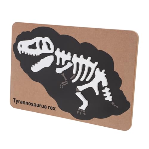LIOOBO Dinosaurier Holzpuzzle Kognitives Skelettpuzzle für Kleinkinder Interaktives für Jahre Fördert Dinosaurierwissen und Kreativität für Kleine von LIOOBO