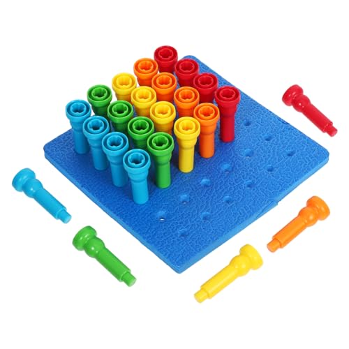 LIOOBO Frühförderung Steckbrett mit Bunten Pilz Pegs Motorikförderndes Sortier und Zählspiel für Kleinkinder Montessori Lernspielzeug für Fingerfertigkeit und Kognitive Entwicklung LIOOBO Frühförderung Steckbrett mit Bunten Pilz Pegs Motorikförderndes Sortier und Zählspiel für Kleinkinder Montessori Lernspielzeug für Fingerfertigkeit und Kognitive Entwicklung von LIOOBO