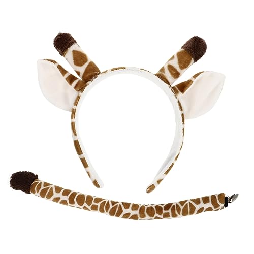 LIOOBO Giraffen-Kostüm Set Für Erwachsene Und – Inklusive Giraffenohren - Giraffenmaske Und Giraffenschwanz – Perfekt Für Halloween Weihnachten Fasching Und Cosplay von LIOOBO