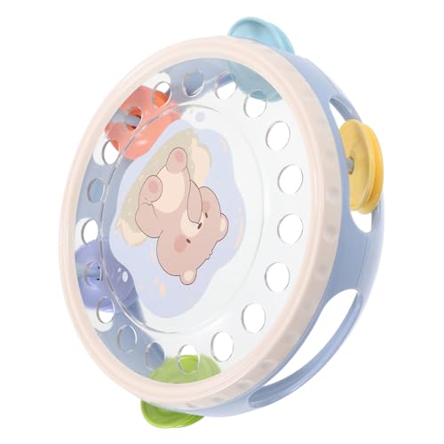 LIOOBO Handtrommel Cartoon Muster Tamburin Percussion Instrument für Junge Mädchen Musikspielzeug für Kreative und Lustige Spielzeiten von LIOOBO