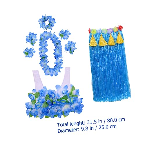 LIOOBO Hawaiianisches Grasskirt Set Teilig Extra Dicke Badeparty Kostüm für Damen und Mädchen Baumwoll Blumen Bustier Dicker Kopf und Halsring Armbänder Fußbänder Hawaii Party Outfit LIOOBO Hawaiianisches Grasskirt Set Teilig Extra Dicke Badeparty Kostüm für Damen und Mädchen Baumwoll Blumen Bustier Dicker Kopf und Halsring Armbänder Fußbänder Hawaii Party Outfit von LIOOBO