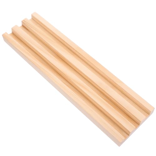 LIOOBO Holz Domino Rack mit Stabiler Basis Multifunktionale Domino Basis für Kreative Spiele zum Organisieren und Präsentieren von Dominosteinen und Spielkarten von LIOOBO
